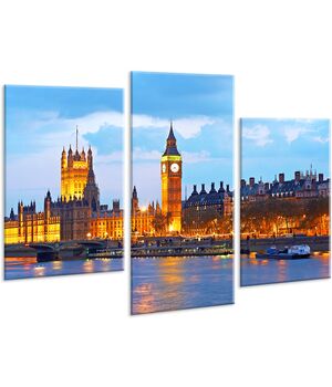 Красивая комнатная модульная картина на холсте London AMD 001, 96х70 см