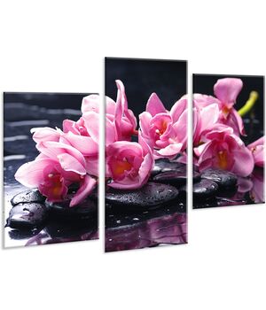 Красивая комнатная модульная картина на холсте Pink AMD 013, 96х70 см