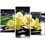 Красива кімнатна модульна картина на полотні Yellow orchid AMD 014, 96х70 см