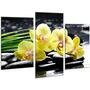 Красива кімнатна модульна картина на полотні Yellow orchid AMD 014, 96х70 см