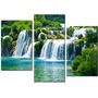 Красивая комнатная модульная картина на холсте Waterfall AMD 044, 96х70 см
