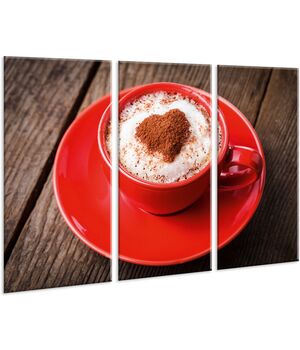 Красивая комнатная модульная картина на холсте Coffee AMD 054, 96х70 см
