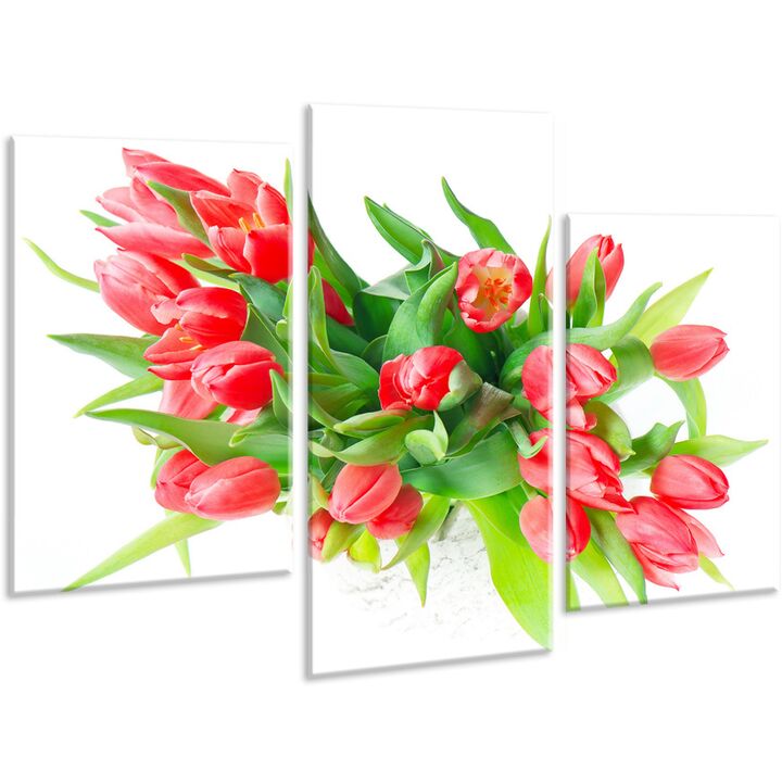 Красива кімнатна модульна картина на полотні Tulips AMD 108, 96х70 см
