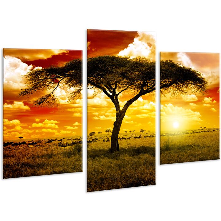 Красивая комнатная модульная картина на холсте Tree AMD 008, 96х70 см