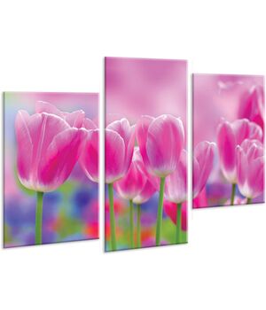 Красива кімнатна модульна картина на полотні Flowers AMD 102, 96х70 см