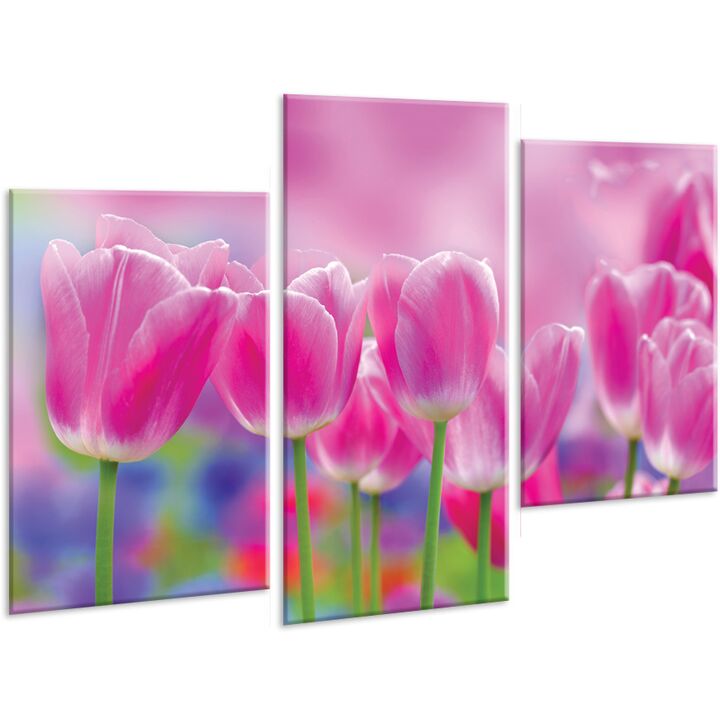 Красива кімнатна модульна картина на полотні Flowers AMD 102, 96х70 см
