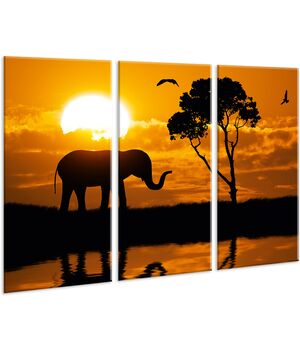Красивая комнатная модульная картина на холсте Africa AMD 050, 96х70 см