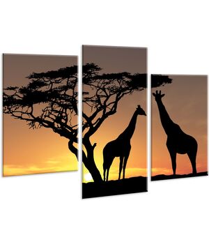 Красивая комнатная модульная картина на холсте Africa AMD 104, 96х70 см