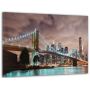 60x100 cм, Бруклинский мост Интерьерная картина на холсте на стену
