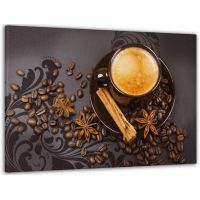 60x100 cм, Кофе с корицей Интерьерная картина на холсте на стену