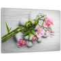 60x100 cм, Розовая орхидея Интерьерная картина на холсте на стену