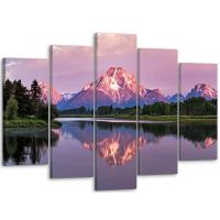 80х125 см, Гора Модульная картина из нескольких частей на холсте