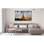60x100 cм, Париж башня Интерьерная картина на холсте на стену