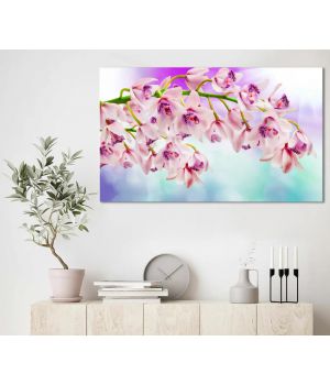 60x100 cм, Ветка орхидеи Интерьерная картина на холсте на стену