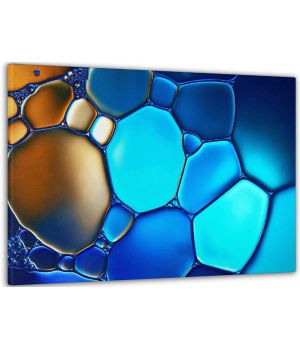 60x100 cм, Абстракция синяя Интерьерная картина на холсте на стену