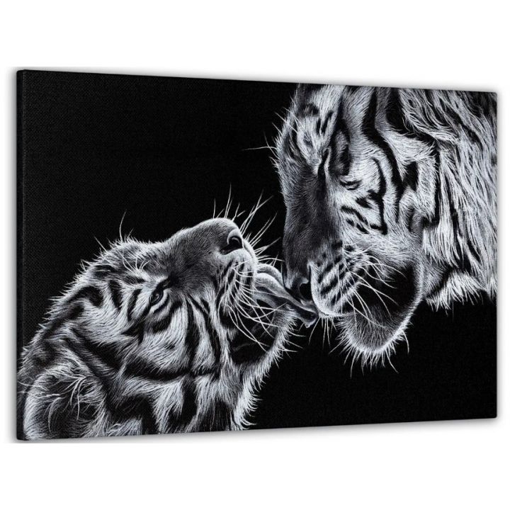 60x100 cм, Тигр Интерьерная картина на холсте на стену