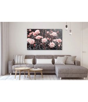 60x100 cм, Чудесные розы Интерьерная картина на холсте на стену