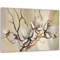 60x100 cм, Нежные магнолии Интерьерная картина на холсте на стену