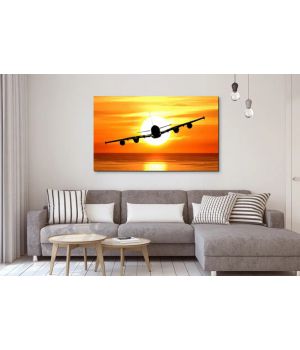 60x100 cм, Самолет Интерьерная картина на холсте на стену