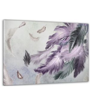60x100 cм, Нежные перья Интерьерная картина на холсте на стену