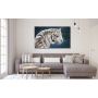 60x100 cм, Белый тигр Интерьерная картина на холсте на стену