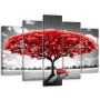 80х125 см, Красное дерево Модульная картина из нескольких частей на холсте