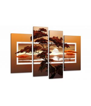 75х118 см Модульна фотокартина, модульні картини для інтер'єру, настінний декор для дому, картини для кав'ярні MK40275