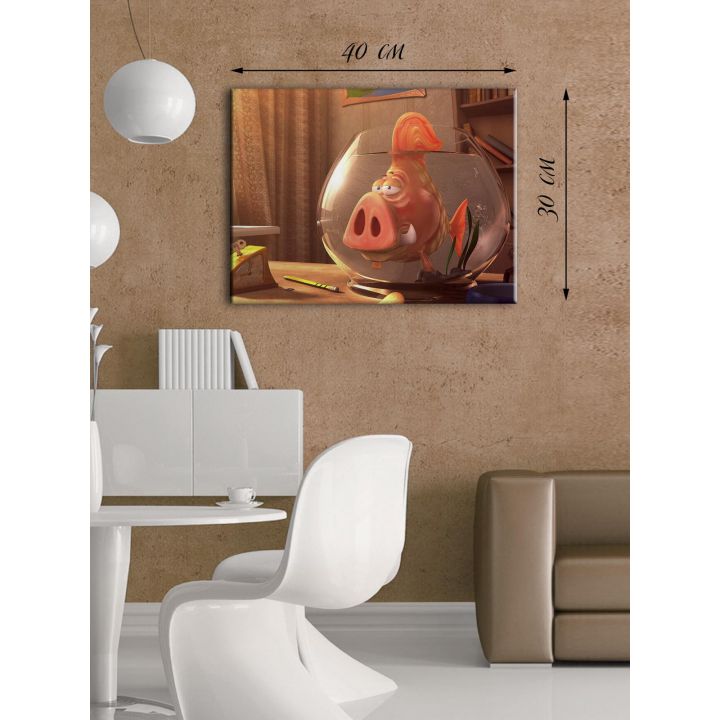 Картина на холсте 30х40 Тайна маленькой рыбки