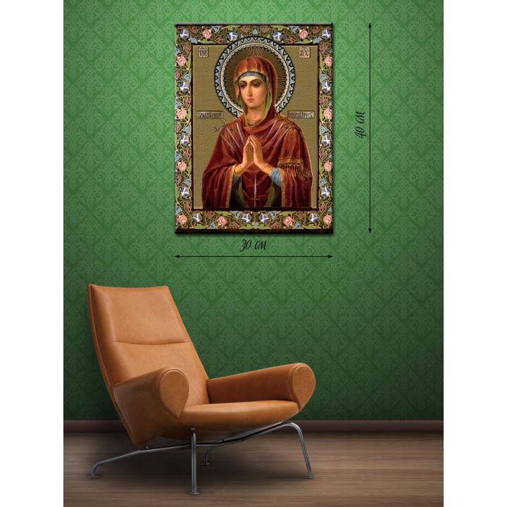 Картина на холсте 30х40 Богородица Заступница