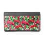 Необычный кошелек бумажник с принтом Фламинго, экокожа