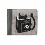 Необычный кошелек бумажник с принтом Доминация кота, экокожа