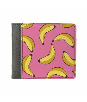 Необычный кошелек бумажник с принтом Бананы, экокожа