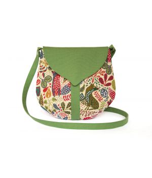 Дизайнерская женская тканевая сумка с принтом Мятная