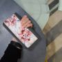 Необычный кошелек бумажник с принтом Цветение, экокожа