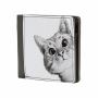 Необычный кошелек бумажник с принтом Эй, кот, экокожа
