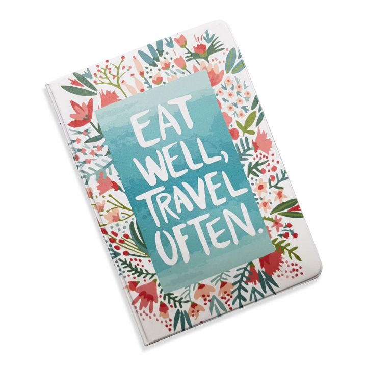 Красивая обложка холдер для паспорта, 5 в 1 Кушай и путешествуй