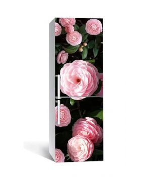 60х180 см, Наклейка на холодильник самоклеющаяся виниловая Чайная роза