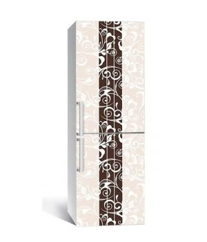 60х180 см, Наклейка на холодильник самоклеющаяся виниловая Шоколадный узор