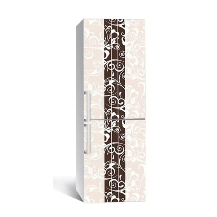 60х180 см, Наклейка на холодильник самоклеющаяся виниловая Шоколадный узор