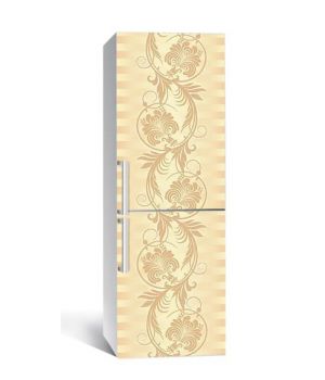 60х180 см, Наклейка на холодильник самоклеющаяся виниловая Перья Жар-Птицы
