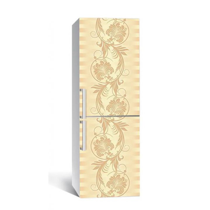 60х180 см, Наклейка на холодильник самоклеющаяся виниловая Перья Жар-Птицы