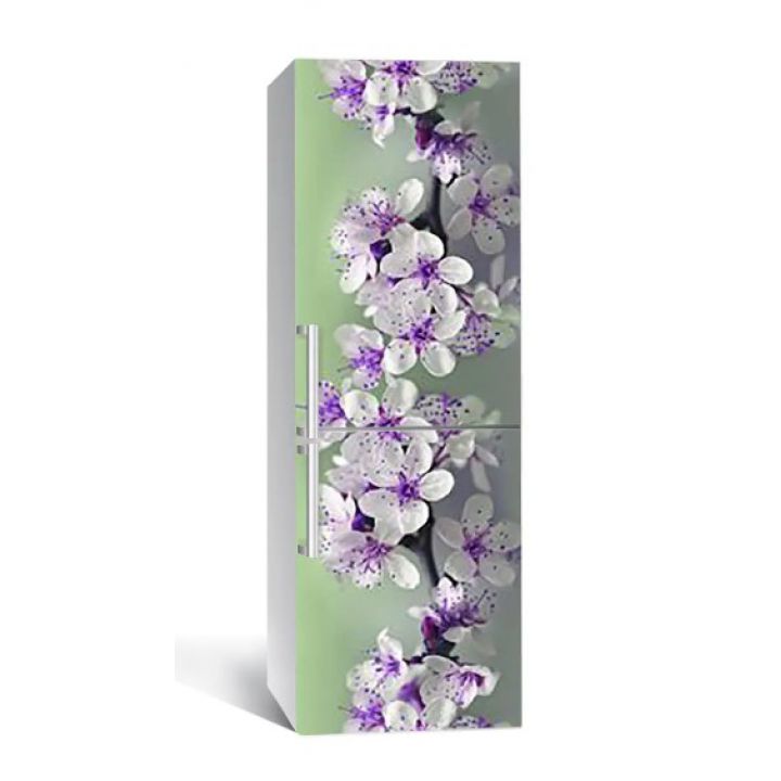 60х180 см, Наклейка на холодильник самоклеющаяся виниловая Вишни цвет