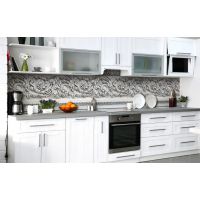 60х200 см, Причудливый узор, Наклейка на  кухонный фартук, скинали