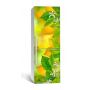 60х180 см, Наклейка на холодильник самоклеющаяся виниловая Лимоны на желтом