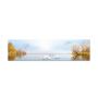 Наклейка виниловая кухонный фартук 65х250 см Осень на Озере Лебеди