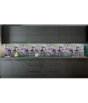 Наклейка Кухонный фартук 65х250 см Весеннее цветение разные цвета