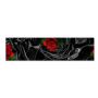 Наклейка виниловая кухонный фартук 65х250 см Черный шелк и красные розы
