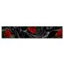 Наклейка виниловая кухонный фартук 60х300 см Черный шелк и красные розы
