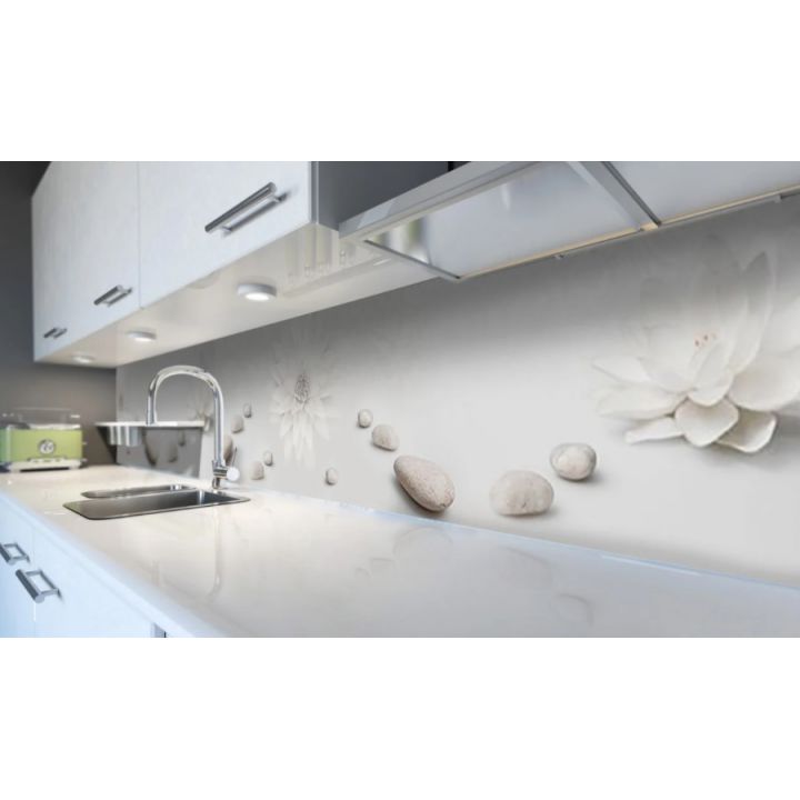 Наклейка вінілова кухонний фартух 60х300 см Каміння лотос
