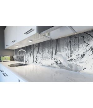 Наклейка виниловая кухонный фартук 60х250 см Белый Лебедь